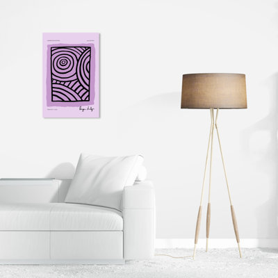 Abstract Water Wave Purple Modern & Contemporary Purple Canvas Wall Art Print