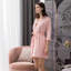 Doris Cotton Blend Terry Cloth Girl / Woman+ Above Knee Bathrobe with Pockets-73523062-73523059