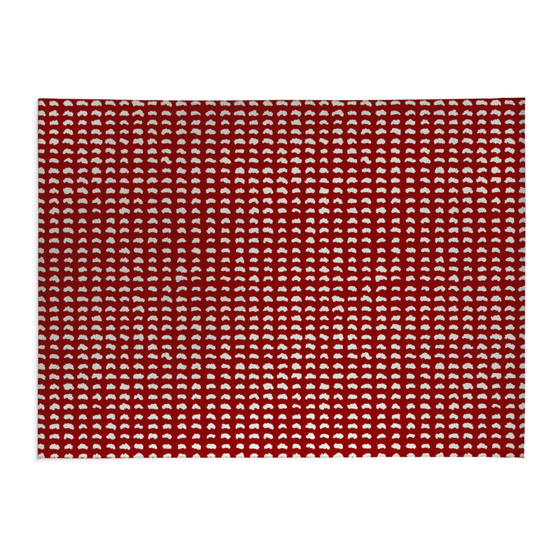 Tapis de cuisine à profil bas Gio, Rectangulaire 3 pi x 5 pi, Rouge canneberge