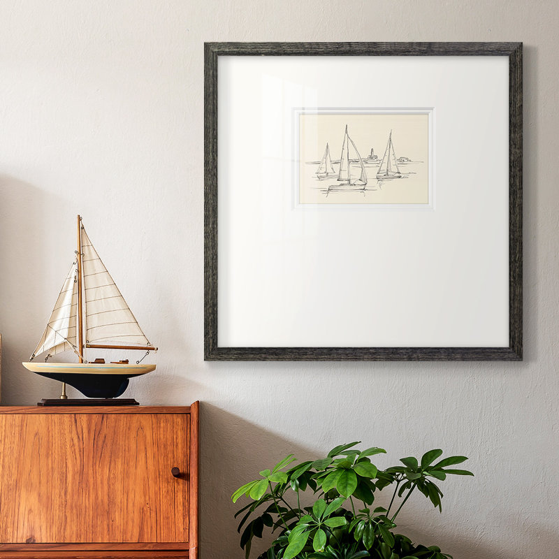 «Coastal Contour S croquis», art mural encadré, H 21 po x l 21 po x P 1,25 po