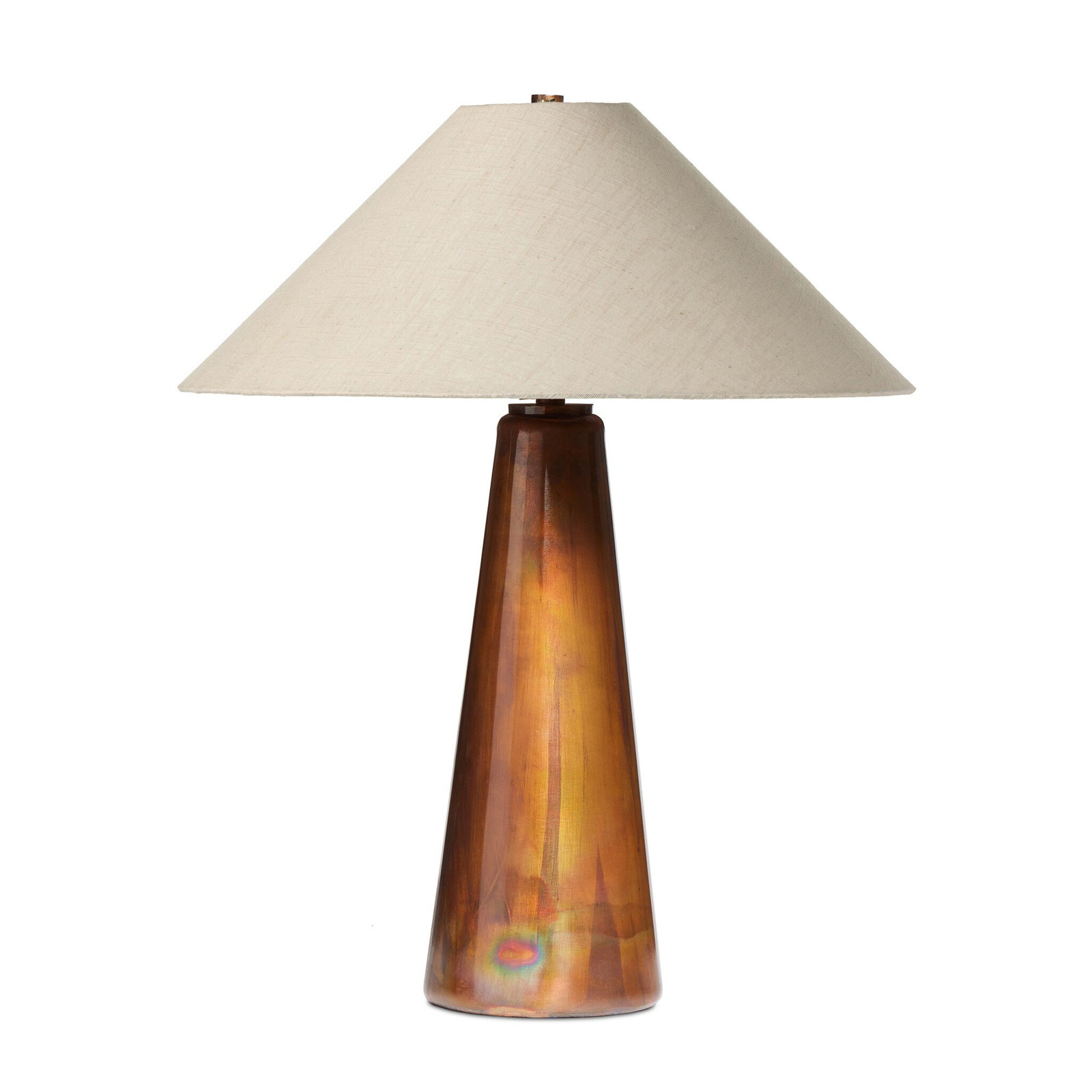 Iridescent Acid Wash Desk Lamp, Iridescent Acid Wash, Cream, Linen Blend