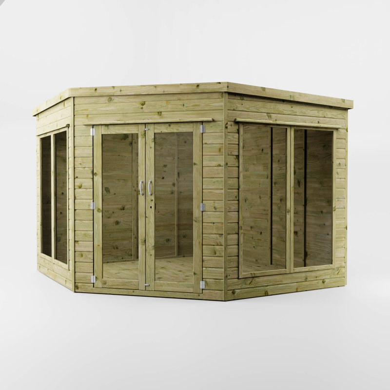 Mercia 9 x 9ft Premium Corner Summerhouse, No