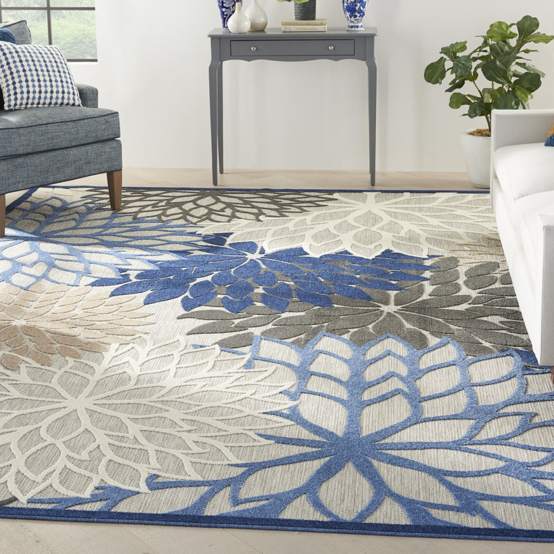 Abela Floral Indoor Rug, Rectangle 10' x 14'