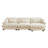 L-Shape 3 Deep Seat Modular Sofa Couch With 1 Movable Ottomans-1435877182