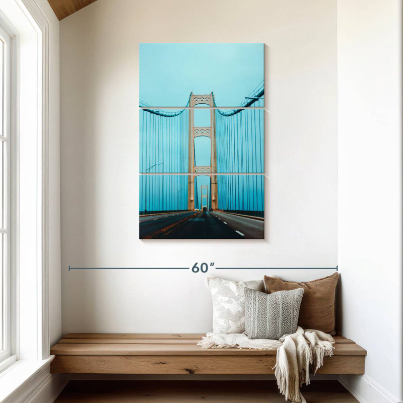 Lilie Blue Mackinac Bridge, 45" H x 28" W