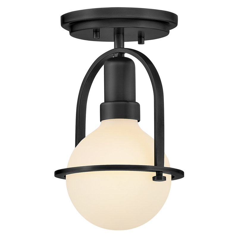Somerset 1 - Light Semi Flush Mount, Black