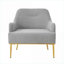 Fauteuil d'appoint en chenille gris gris