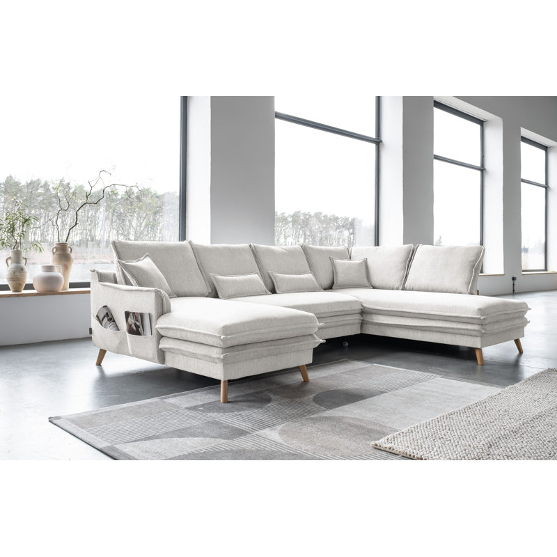 Charming Charlie Limited 8 Seater Sofa Bed, Beige, Right facing