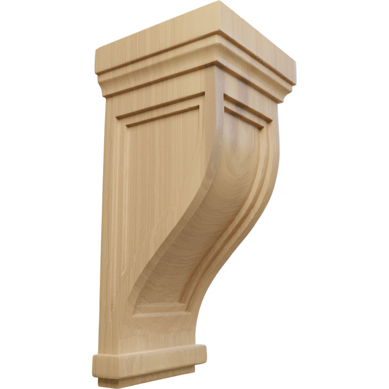 Corbeau traditionnel encastré Mission, Cerisier, H 14 po x l 6,5 po x P 6,5 po