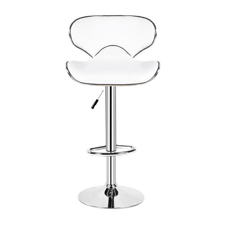 Tabouret de bar pivotant à hauteur réglable Stoehrs, Blanc