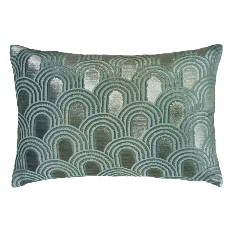 Endless Velvet Pillow Velvet Pillow Cover & Insert, Basil, Rectangle 14"H x 20"W