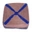 Panier en fibres naturelles bleu audacieux fait à la main