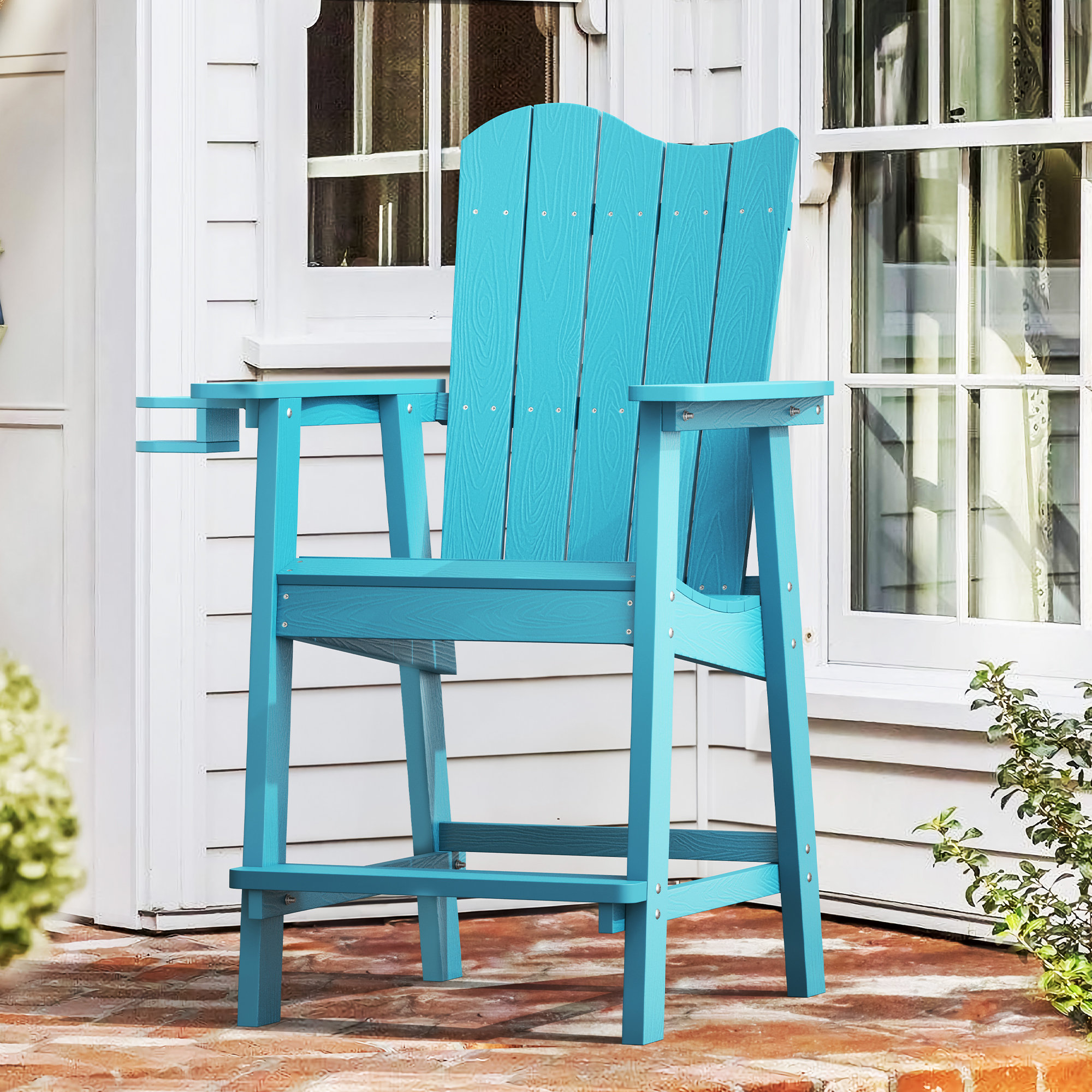 Beachcrest Home Bragdon Classic Outdoor Adirondack Bar Chair & Reviews
