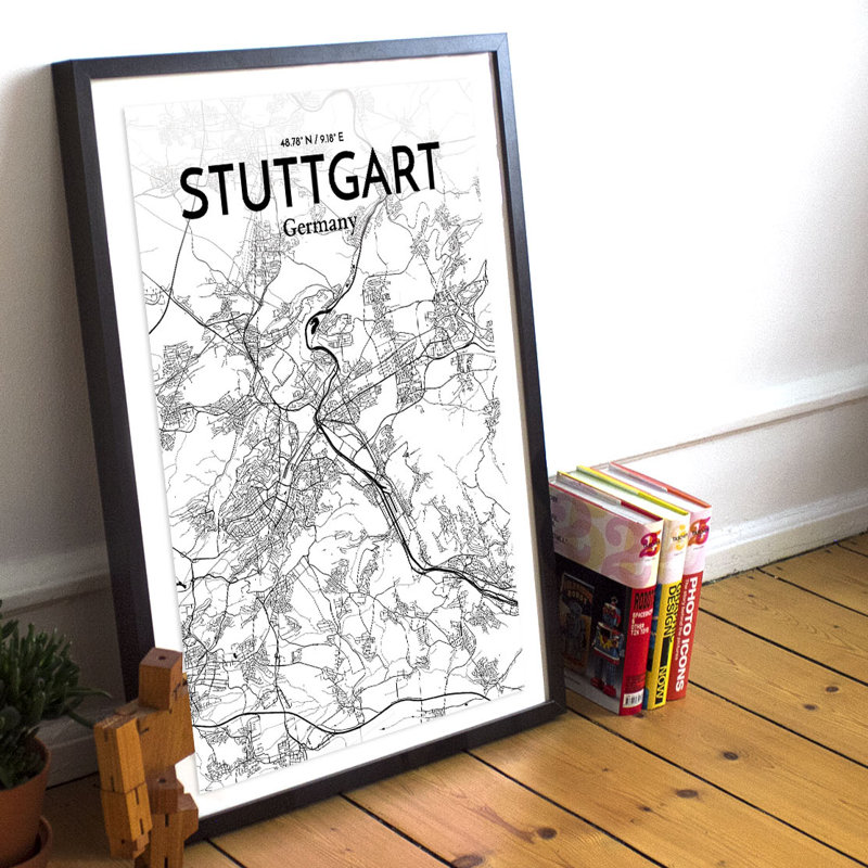 Stuttgart - No Frame Print, 43.2 cm H x 27.9 cm W x 0.13 cm D