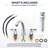 Widespread Bathroom Faucet 3 Hole, 2-Handle Bathroom Sink Faucet With Drain Assembly And Supply Lines-126230636