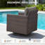 Chaise berçante pivotante en osier avec coussins Kaelahni-22772521-31176521