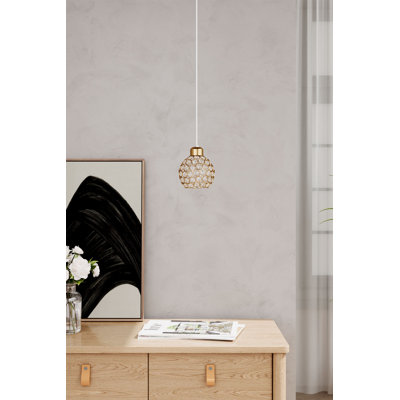 1 - Light Natural Dome Pendant
