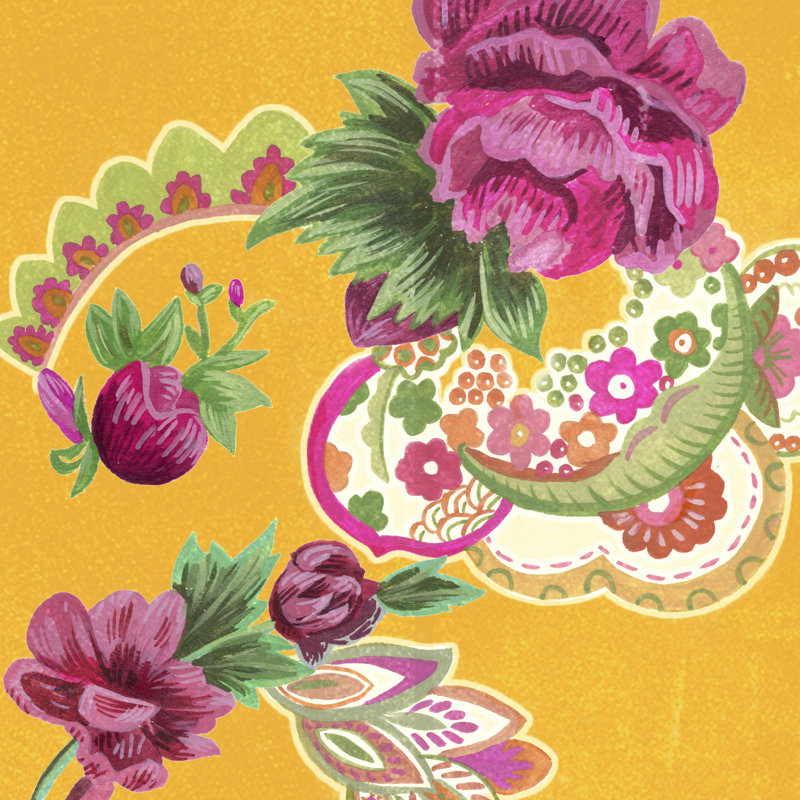 China Garden II by Melissa Wang - Wrapped Canvas Painting, 30cm H x 30cm W