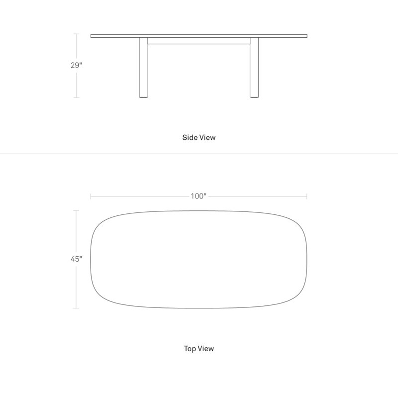 Table de salle à manger Good Times, Frêne blanc délavé, L 45 po x L 100 po