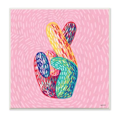 Colorful Fingers Crossed Abstract Line Pattern by Kyra Brown - Graphic Art Print -  Stupell Industries, ac-152_wd_12x12