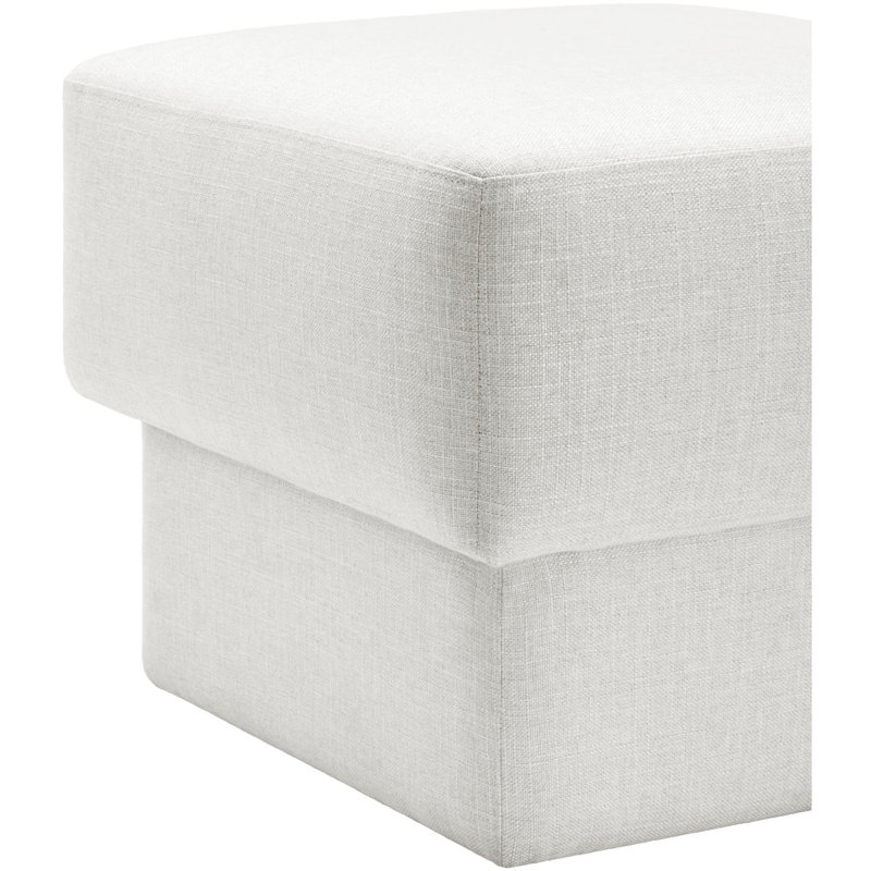 Sayime Ottoman, White Polyester