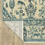 Tapis floral en polypropylène tissé à la machine en ivoire / bleu Kovac-1560817982