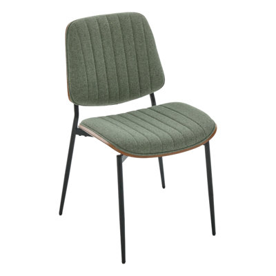 Dining Chair Set (2-piece) Mid-century Modern Vintage Faux Leather Chairs