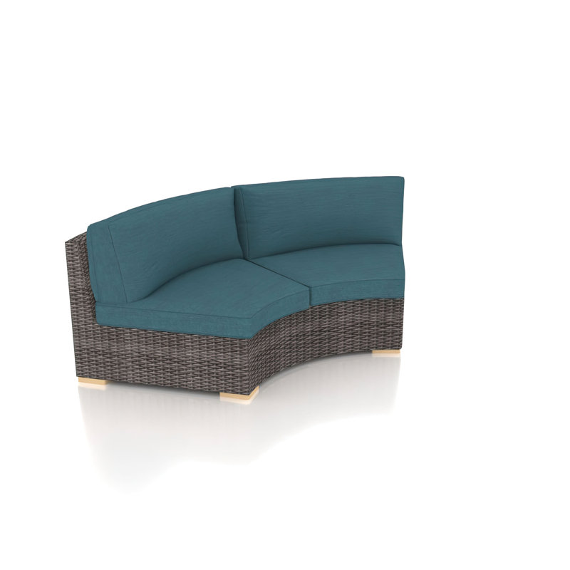 Dune Outdoor 7 - Piece Conversation Set, Cast Lagoon Sunbrella® Plainweave, Dark Brown