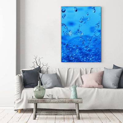 Drops Of Water - Wrapped Canvas Print