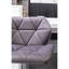 2 de pivot en velours diamant, gris - hauteur réglable, nid confort à dossier moyen, base avec repose-pieds 2, dossier moyen confortable, disque-240852983