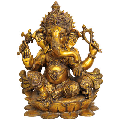 Grand Kamalasana Chaturbhuja Ganesha