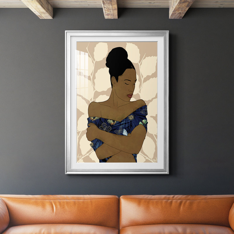 «Ethnic Beauty II» par - Impression sur, Cadre argenté, H 24,5 po x l 18,5 po x P 1 po