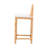 Bilol 31.5'' Rattan and Mahogany Wood Stool
