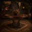 80" Round Mesquite Dining Table | Solid Wood, Wrought Iron Base | Rustic Ranch Furniture