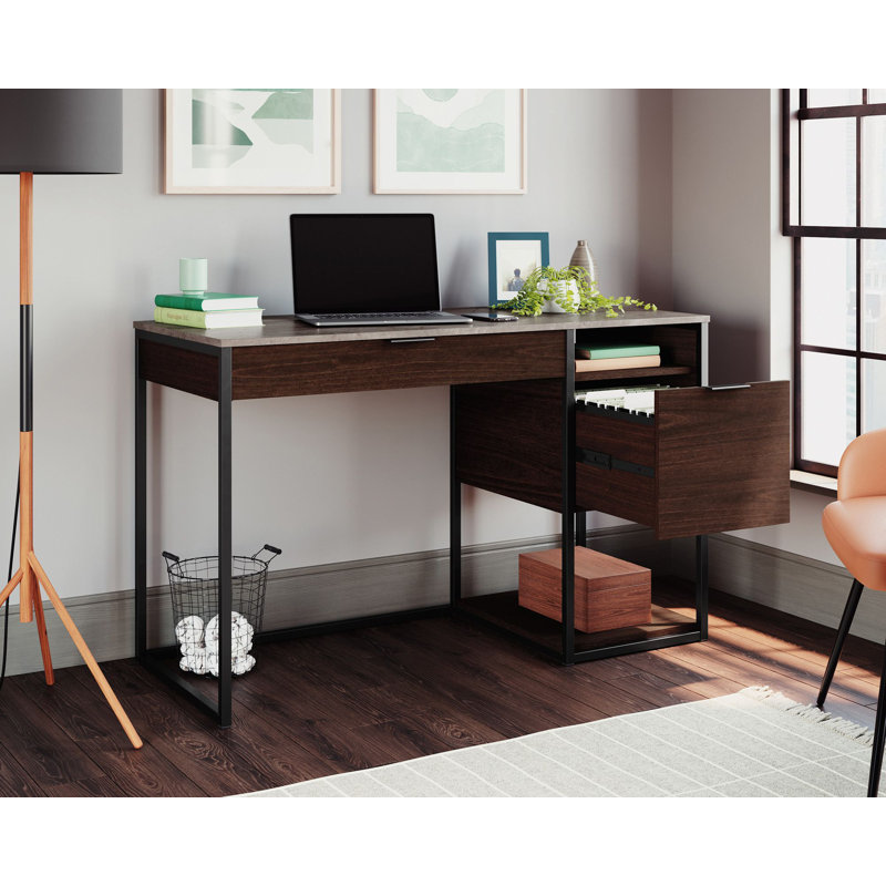 Sindoori Mango Wood Desk with Drawer and Filing Cabinet