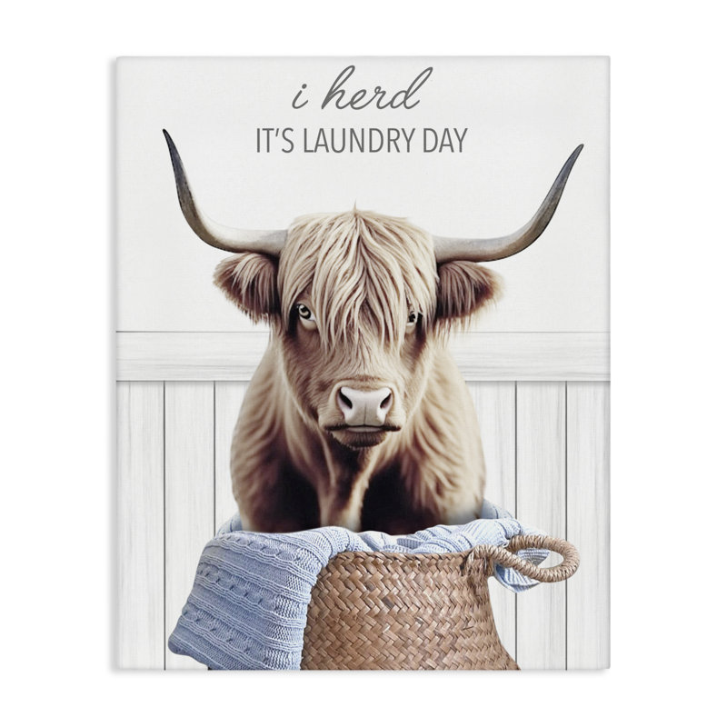 Toile Herd It's Laundry Day, conception par Marcus Prime, H 30 po x l 24 po