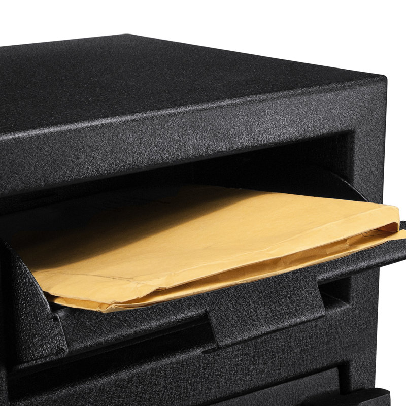 Coffre-fort pour clavier Dx200 en acier noir - 14 po x 14 po x 20 po, porte à levier de 80,55 lb et 3 pênes dormants, installation facile, noir numérique, fonction de pêche