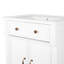 Meuble-lavabo de style campagne Mid-Century avec rangement et base en bois massif-57204712