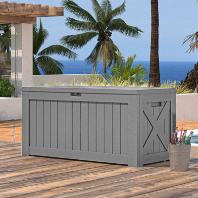 120 Gallons Water Resistant Lockable Deck Box