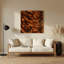 Abstrait 8 formes d'art en métal brun-633773996