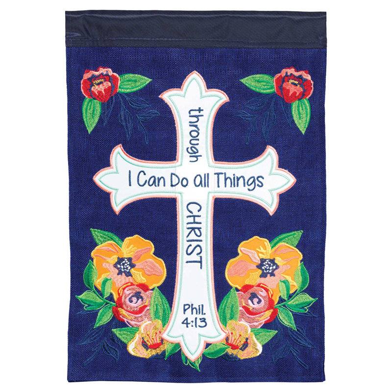 Double Sided 18 in. H x 13 in. W Polyester Garden flag