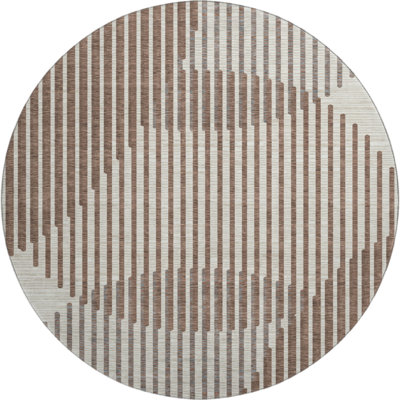 Premium Machine Washable Corum AMF1001 Circles Rug