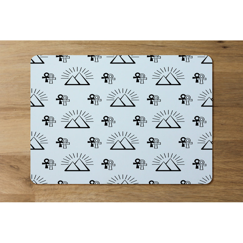 Aramayis Polyester-Coated Hardboard Geometric Rectangle Placemat
