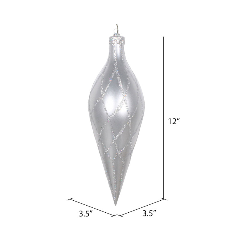 Ornement de Noël 12 po, Argent