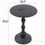 2P, table de bout vintage en métal, table d'appoint ronde pour table de chevet et table d'appoint décorative pour petit salon