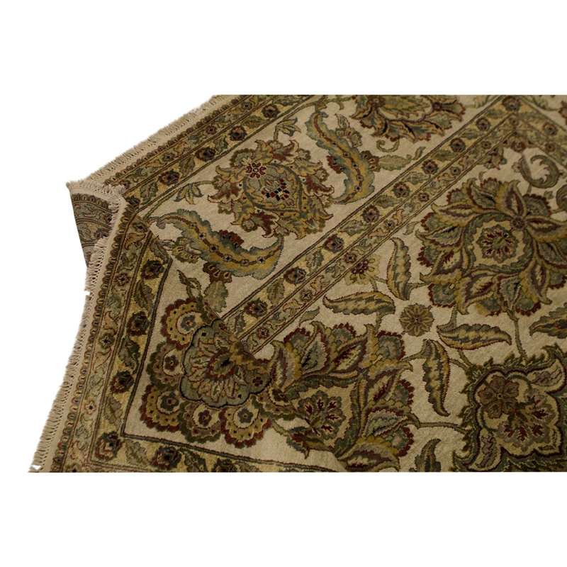 Tapis brun / ivoire noué à la main