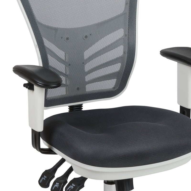Mid-Back Mesh Multifunction Executive Swivel Ergonomic Office Chair with Adjustable Arms, Dark Grey