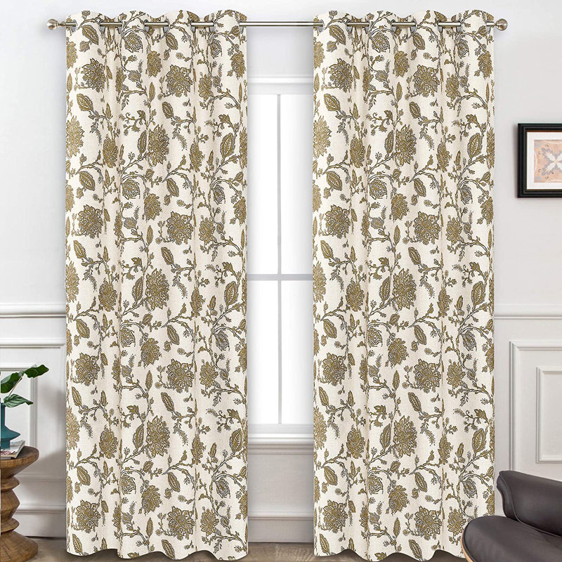 Zawacki Linen Blend Blackout Sliding Panel Pair, Taupe/Beige, 52" W x 84" L