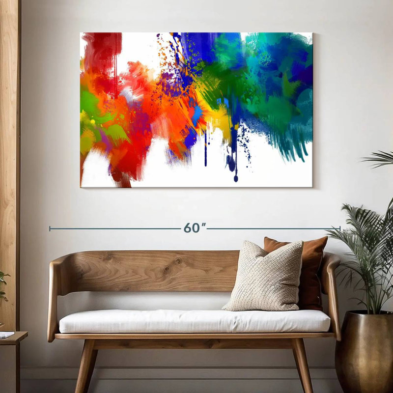 Avery Abstract Paint Splash, 32" H x 48" W