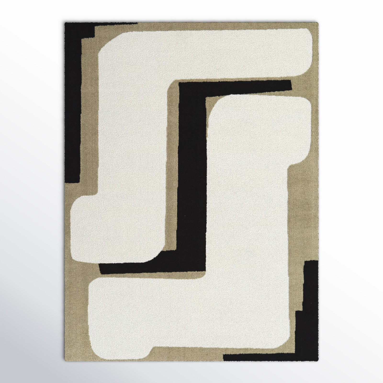 Chantra White Rug, Rectangle 5'3" x 7'